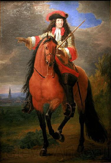 Adam Frans van der Meulen Louis XIV before Strasbourg France oil painting art